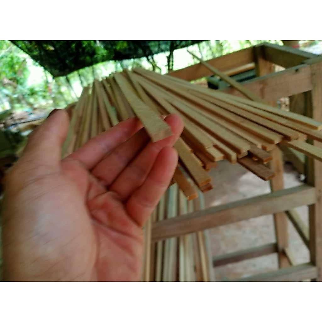 ไม้สำหรับทำกรงนกขนาด 0.8 × 1 cm 100 cm(ไม่สักทอง)1มัดมี10เส้น