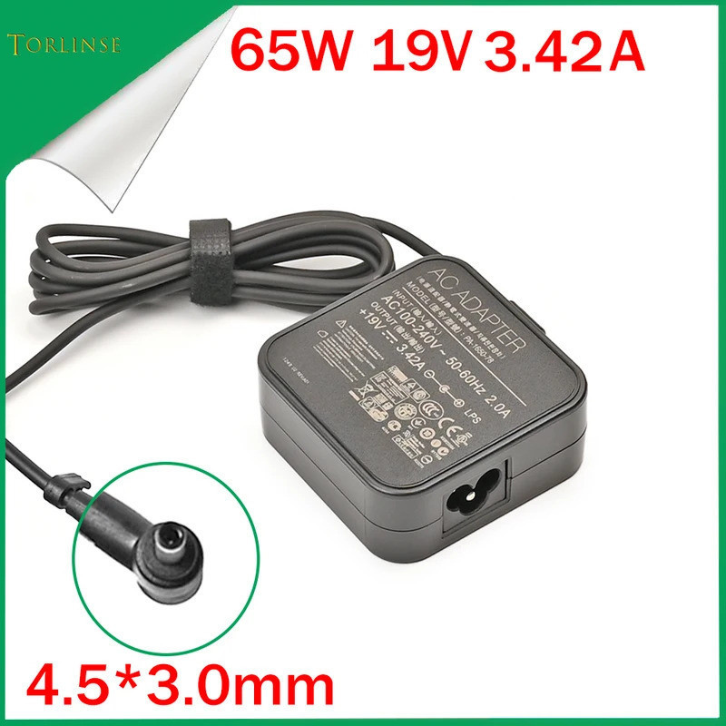 19V 3.42A 65W 4.5*3.0MM แล็ปท็อปอะแดปเตอร์สําหรับ ASUS X755J UX481 UX481FL UX480 UX480FD P553UJ PU30