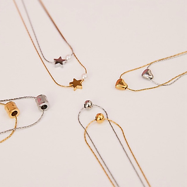 thegoodpieces - GP Necklace สร้อยแสตนเลสปรับขนาดได้ ไม่ลอกไม่ดำ