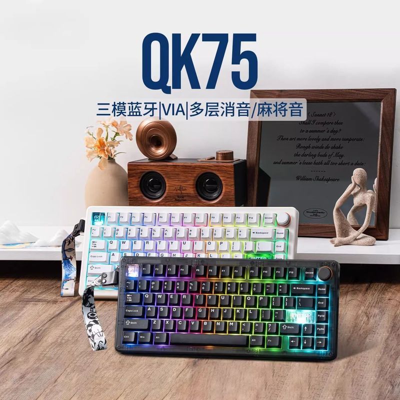 Qionghai City Shujie Pinchao Co., Ltd. Cidoo Chidu QK75 ปะเก็นคีย์บอร์ดแบบกลไกที่กําหนดเองปลั๊กร้อนไ