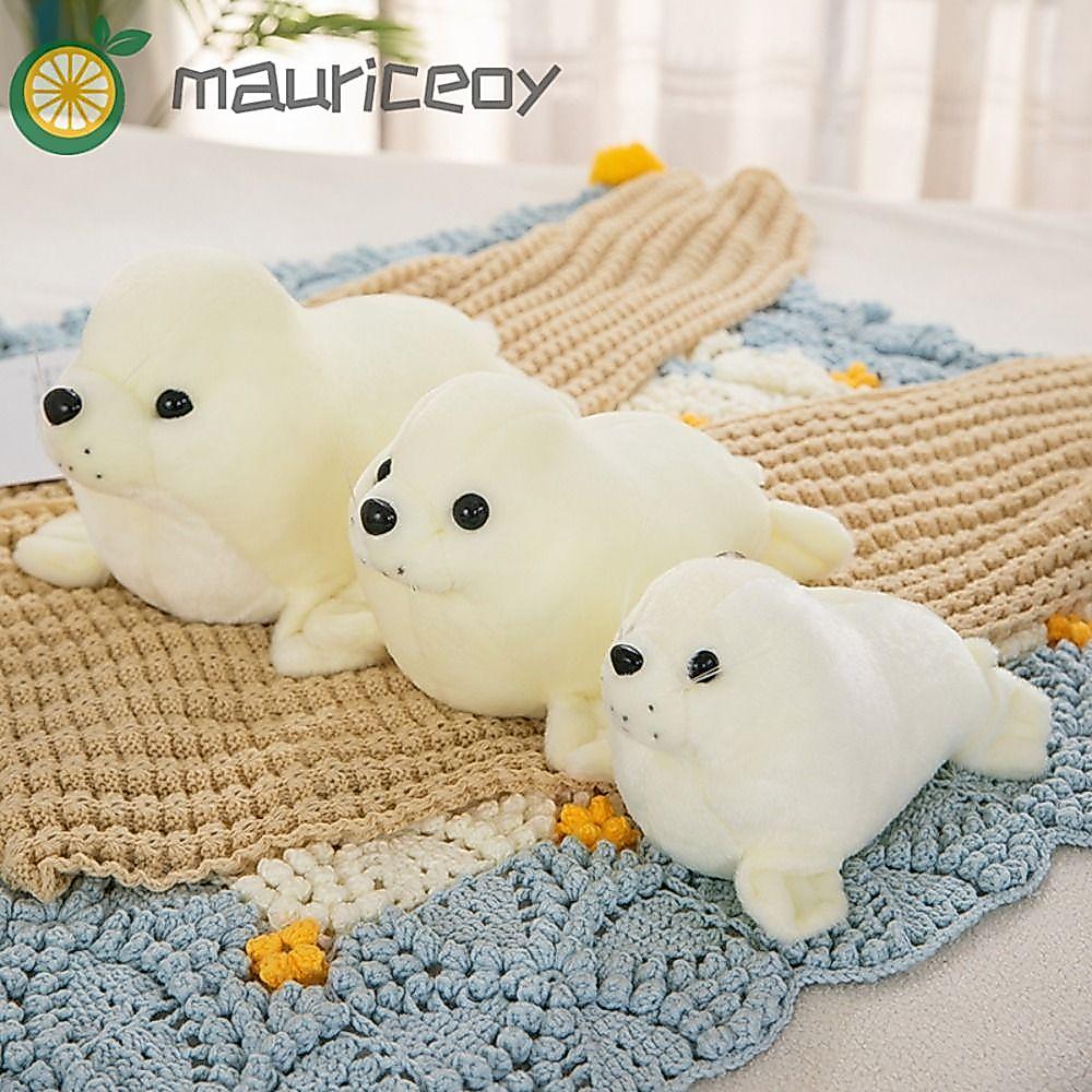 MAURICEOYA ตุ๊กตาแมวน้ํา, หมอนสัตว์ Fluffy Seal ตุ๊กตายัดของเล่น, Casual Comfy นุ่มน่ารัก Sea Lion Plushie ของขวัญ