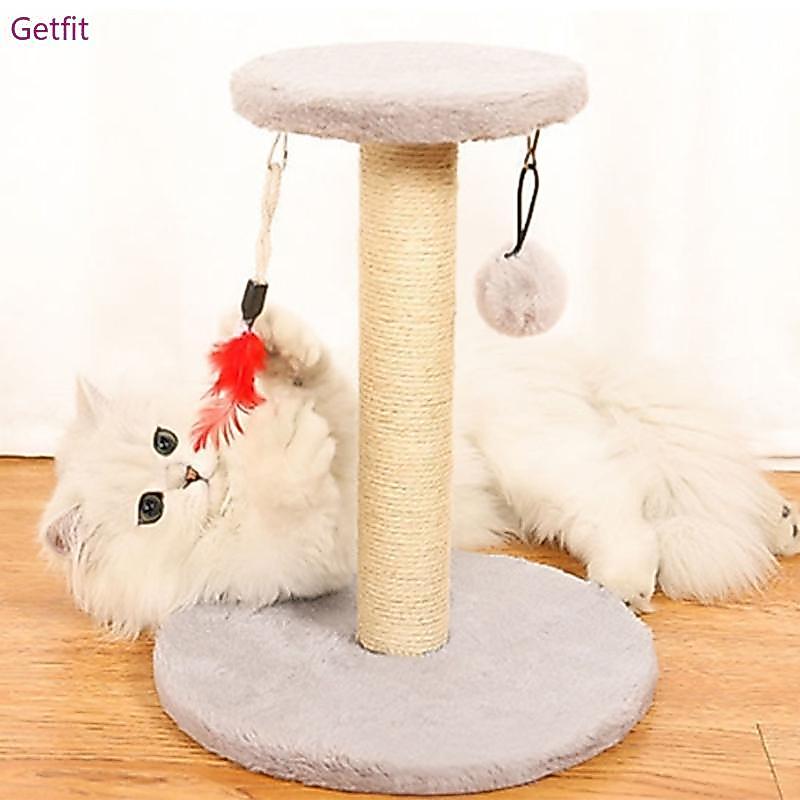 GETF Natural Sisal Cats Scratch Post ขนาดเล็ก Cats Scratch Post พร้อมลูกบอลแขวน