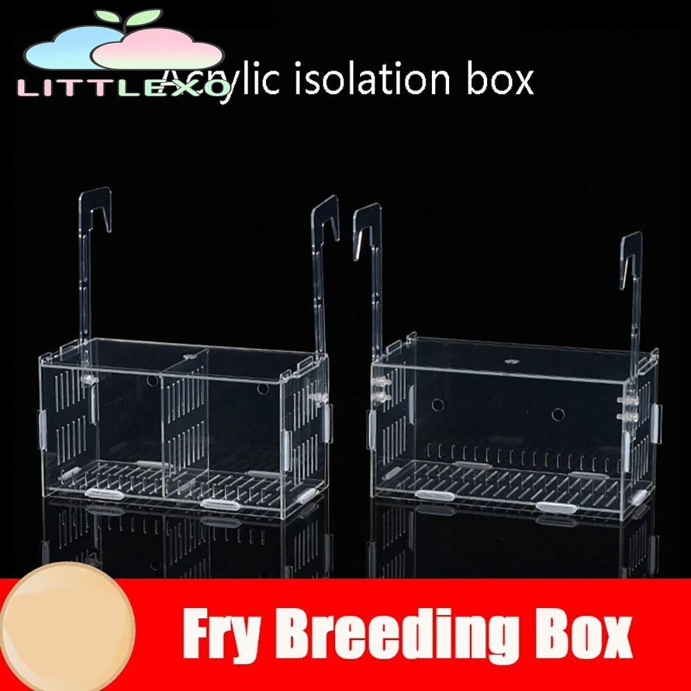 LITTLEX 1 ชิ้น Breeding Box, Hatchery Divider Spaw Hatching Aquarium กล่องแยก, ทนทานขนาดเล็กทอดอะคริลิค Hydroponic Plant Box อุปกรณ์เสริมถังปลา