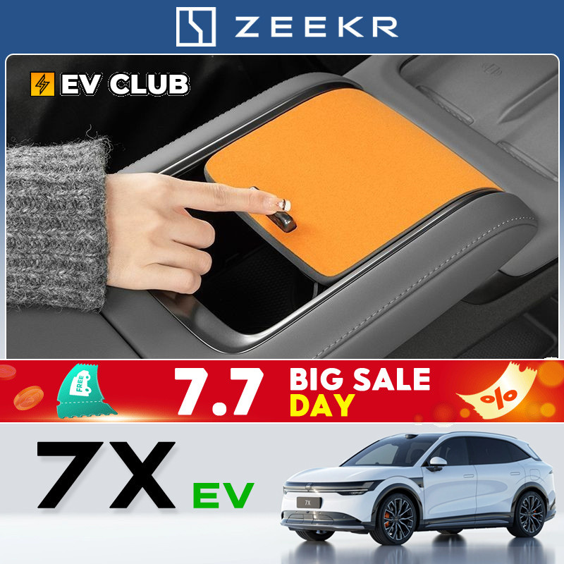 2025 geely zeekr 7x SUV ev รถพิเศษเฉพาะ Suede Central แผงควบคุมสติกเกอร์ตกแต่งฝาปิดสติกเกอร์ที่เท้าแขนกล่องสติกเกอร์อุปกรณ์ตกแต่งรถยนต์ดัดแปลงอุปกรณ์ตกแต่ง