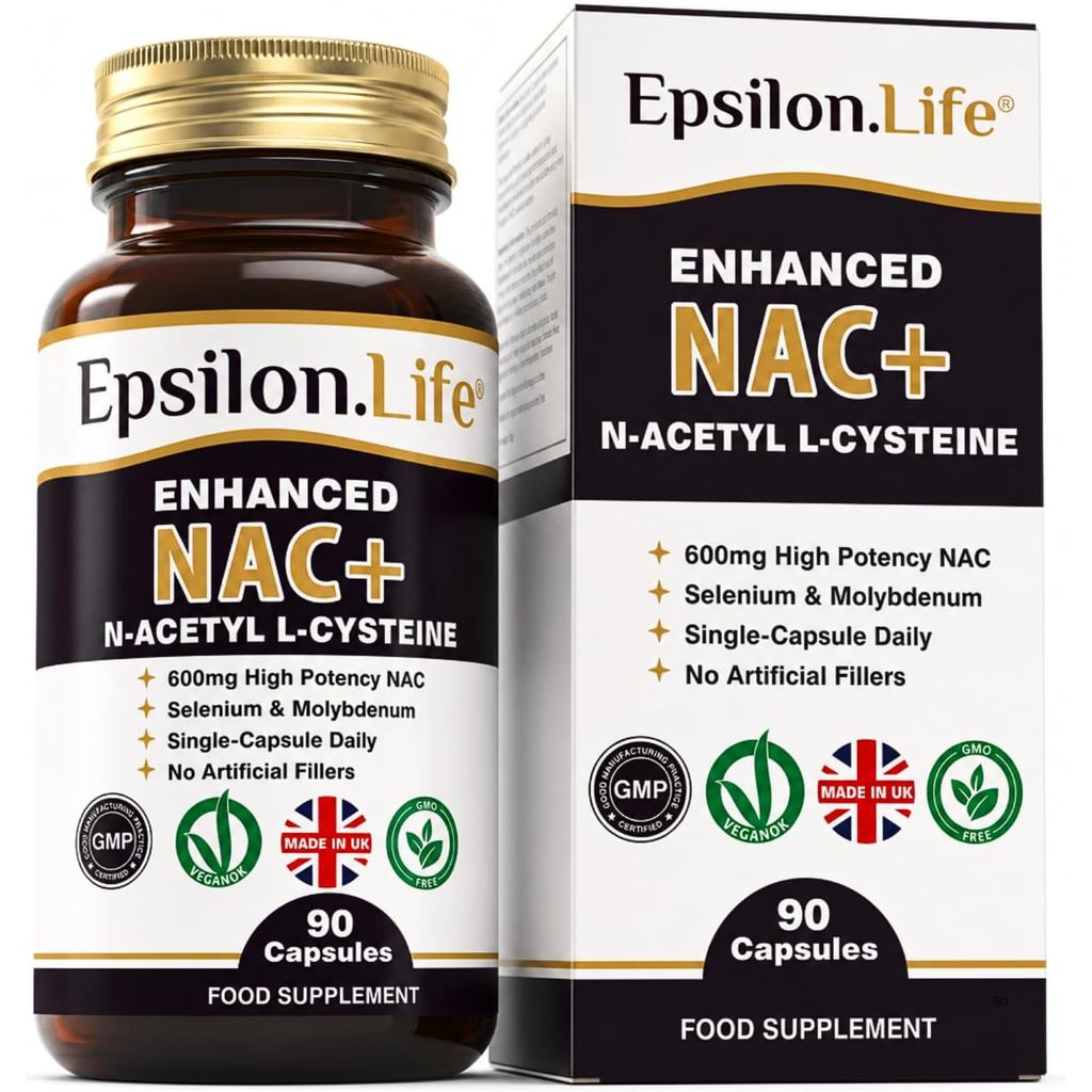 การขยายตัว NAC 600 มก. พร้อมซีลีเนียมและโมลิบดีนัม, N-Acetyl-Cysteine, 90 แคปซูลมังสวิรัติ, 3 เดือน 