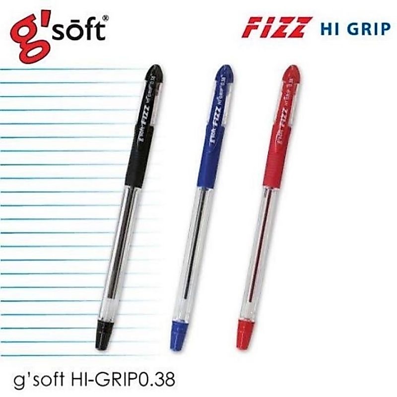 ปากกา G'SOFT HI-GRIP (1*12แท่ง) (สินค้าพร้อมส่ง)