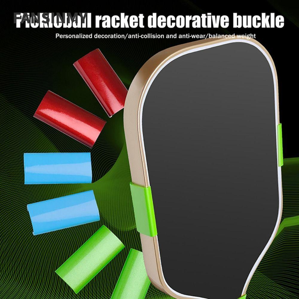 FANSINMY Pickleball Paddle Edge Protector, บล็อกถ่วงน้ําหนักตกแต่งขอบ Protector คลิป, Premium Fit สําหรับ 16 มม.สีสัน Shock Absorption Buckle เปลี่ยนอุปกรณ์การฝึกอบรม