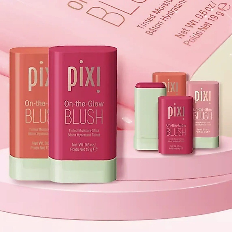Pixi Make Up Functional Blush Stick Easy Color Rouge Blusher ครีมกันน้ํา High Color Rendering Brightening Skin Tone Hot