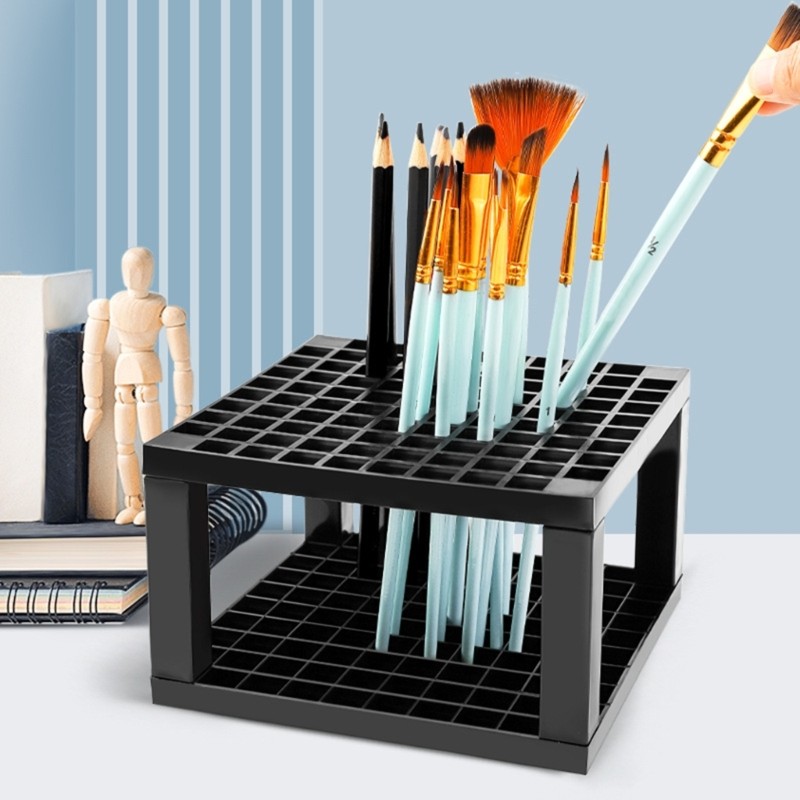 XY พลาสติก Art Supply Organizer 20 ช่องแปรงกล่องเก็บสําหรับ Home Office Classroom