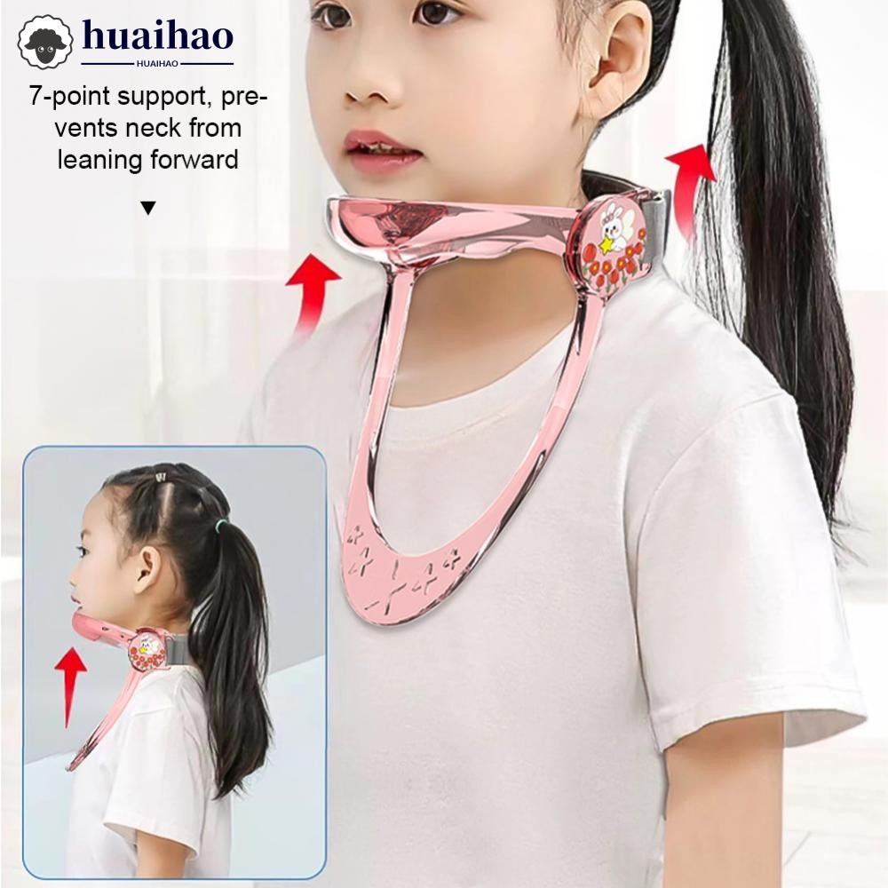 HUAIHAO เด็กคอรั้งกระดูกสันหลังส่วนคอ Fixation เพื่อป้องกันคอการเรียนรู้ Camel Forward Leaning และ L