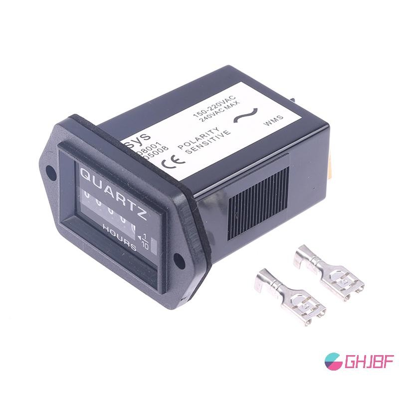 GHJBF] 1PC 6 หลัก 220V AC Hour Meter, Complete Sealed Quartz Timer คอเต่า 12v-36v dc ac 110v 220v สม