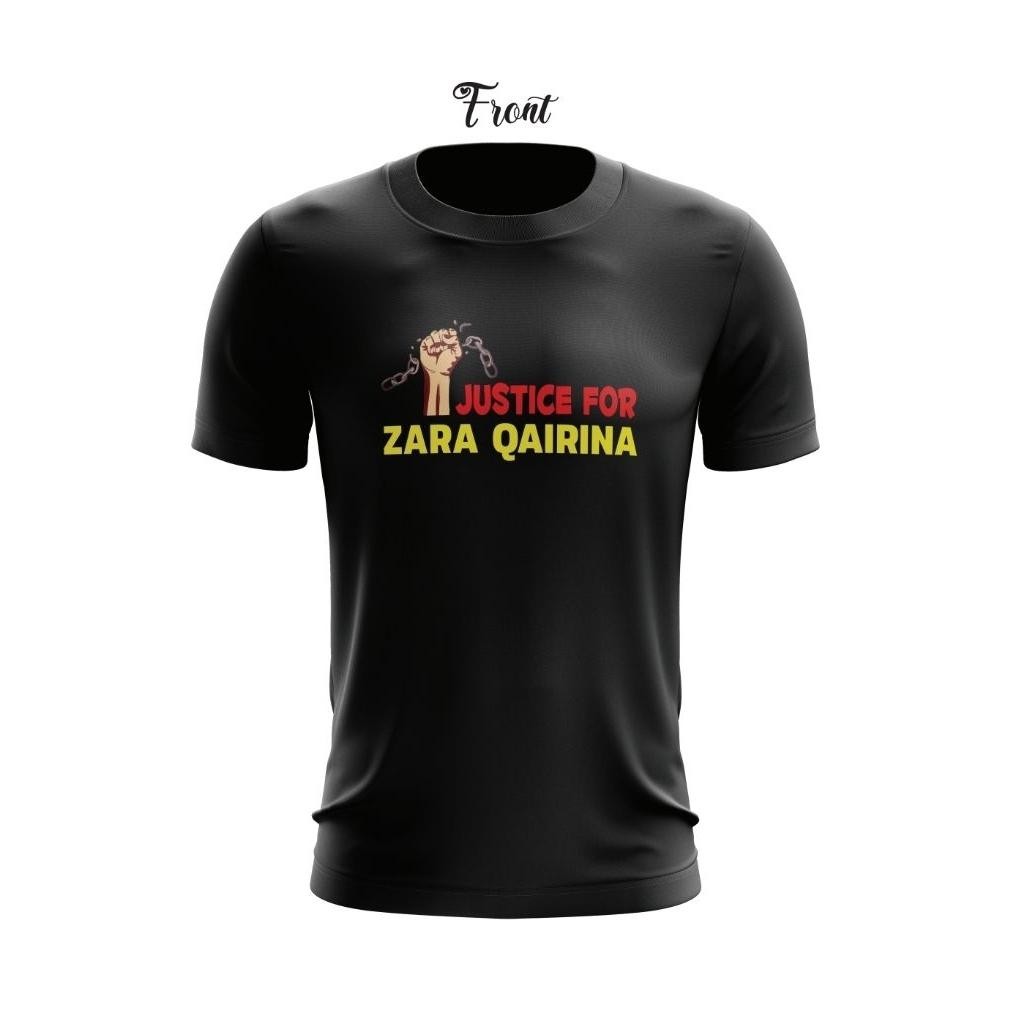 เสื้อยืด SOLIDARITI ZARA QAIRINA สีดํา
