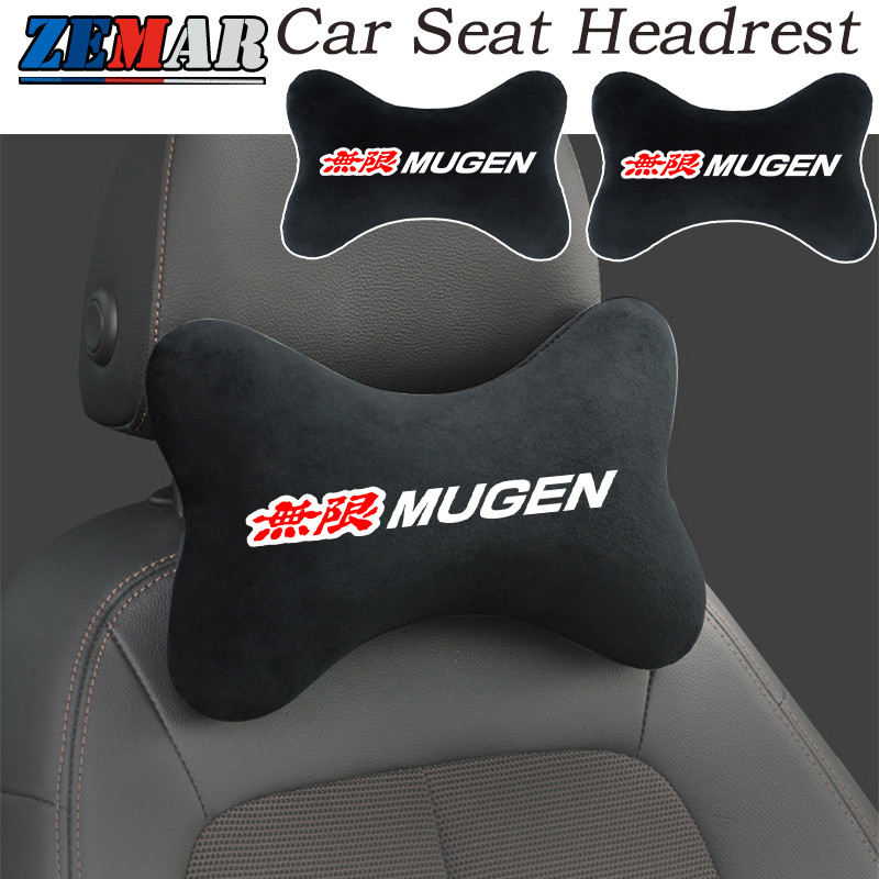 1/2 ชิ้น Honda Mugen พนักพิงศีรษะที่นั่งรถ สากล หมอนคอหัวรถยนต์ หมอนความปลอดภัยที่นั่ง หมอนหัวหมอนรถยนต์ Honda Civic 11th 10th gen fe fk fd Fit ge HRV Jazz gk City Hatchback Odyssey CRV BRV WRV Mugen
