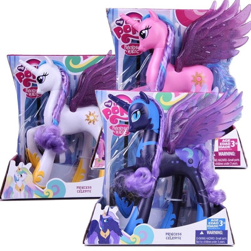 ของเล่น My Little Pony Princess Luna และ Celestia, ตัวเลขอย่างเป็นทางการขนาดใหญ่ 8.6", ของเล่นยูนิคอร์นสะสมสําหรับเด็กผู้หญิง, ไอเดียของขวัญวันเกิด, แสดงท่าทางที่แม่นยํา