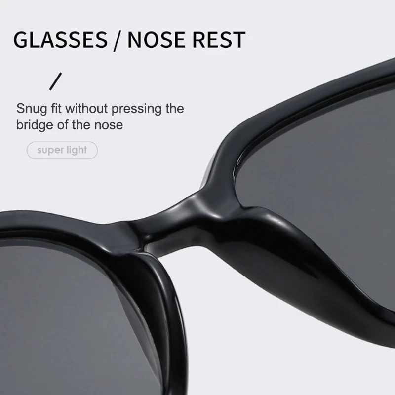 BAZZR COD พร้อมส่ง-ว่นตาแฟชั่นแว่นตากันแดดเลนส์สีสไตล์เกาหลียอดฮิตUV400กรอบเหลี่ยมผู้ชายและผู้หญิง - รูปที่ 2