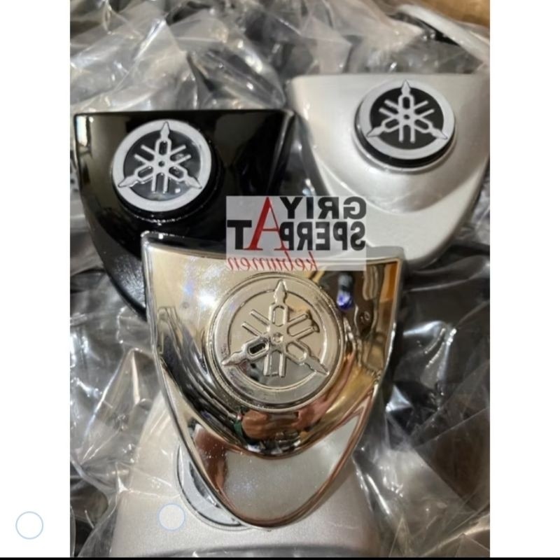 AJM - Yamaha Vega R F1ZR FIZR F1Z FIZ R Front Tie Panel LOGO Emblem silver chrome Black