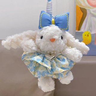 จี้ตุ๊กตากระต่าย พวงกุญแจตุ๊กตาผ้า ดีไซน์หู Lop น่ารักแบบการ์ตูน
