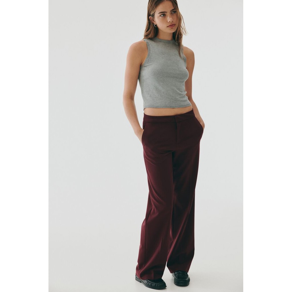 H&M(เอชแอนด์เอ็ม) กางเกงสวมตัดเย็บเฉียบคม Women Tailored trousers 1292993_1