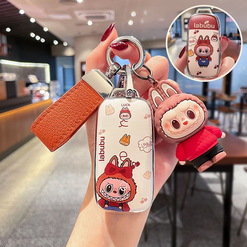 เคสกุญแจ Geely ฝาครอบกุญแจรถรวมทุกอย่างพวงกุญแจสําหรับ Geely EX5 รถอุปกรณ์เสริม พวงกุญแจ