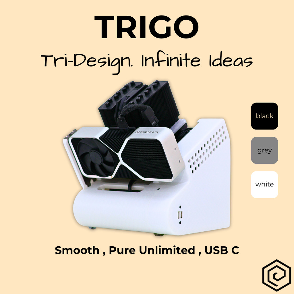 [ TRIGO ] ITX Case / Casing / Frame @ makuro OPEN FRAME USB A หรือ C 1x 3.5" Slot + 3x 2.5" Geek Ben