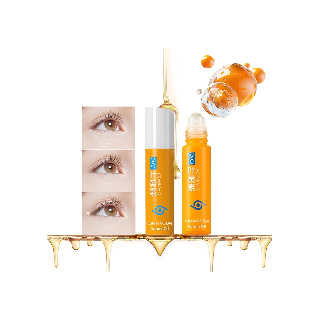 XIRUJNFD VC Anti-Wrinkle Eye Serum Oil, Ruy Eye Oil VC, Ruy Vc Serum, Lutein Roller Ball Anti-Wrinkl