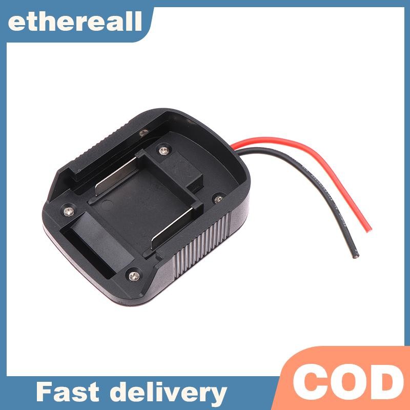 ETH สองปลั๊ก DIY สายแบตเตอรี่เชื่อมต่ออะแดปเตอร์เอาต์พุตอะแดปเตอร์แบตเตอรี่สําหรับ 18V Li-ion BL1830 BL1840 BL1850 สําหรับสว่านไฟฟ้า TH