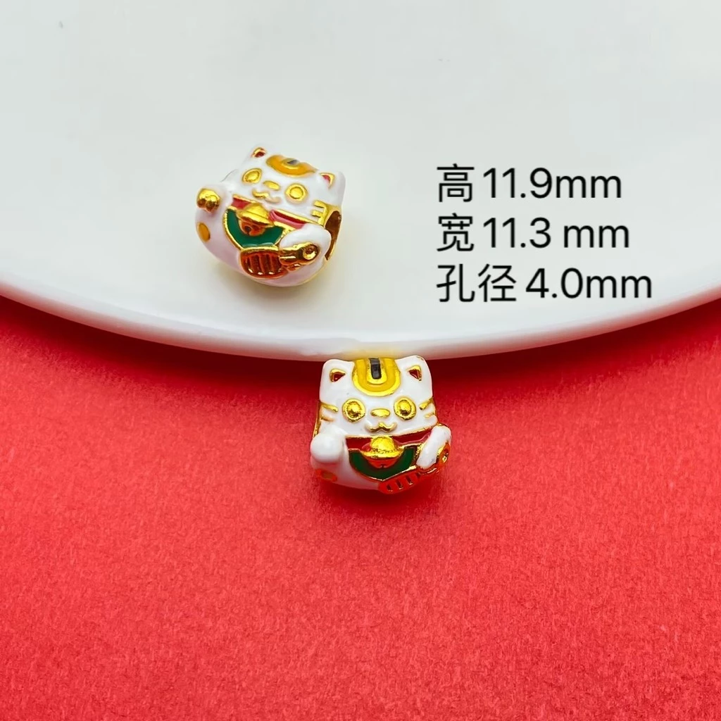 จี้แมวนำโชคทรายทอง อุปกรณ์เครื่องประดับ DIY thumbnail 3