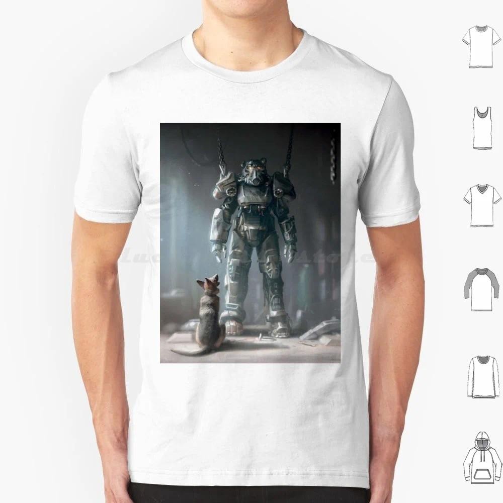 Dogmeat Next To Power T Shirt Big Size 100% Cotton 4 New Vegas Gaming 3 Game Funny Video Game Video 