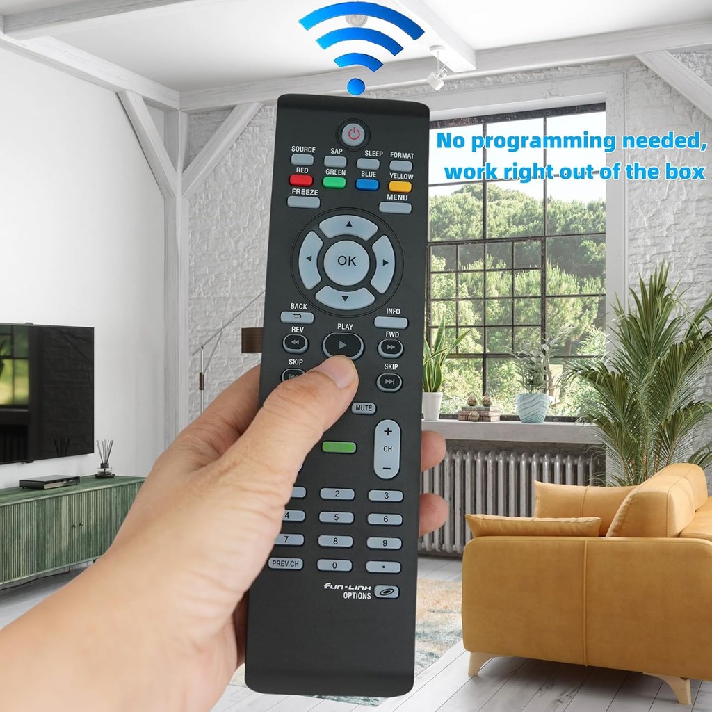 เปลี่ยนรีโมทคอนโทรลสําหรับ Magnavox Philips NF800UD NF802UD 32MF338B/27 32MF338B/27B 32MF338B/27E 32