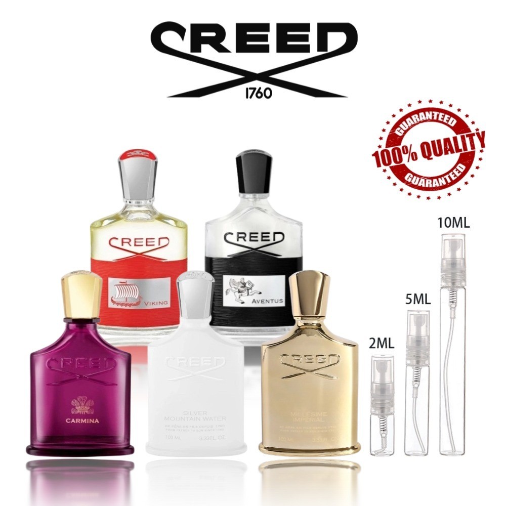 【สินค้าพร้อมส่ง】ของแท้ 💯 Creed Aventus & Silver Mountain Water & Aventus Cologne EDP 2ml/3ml/5ml/10m