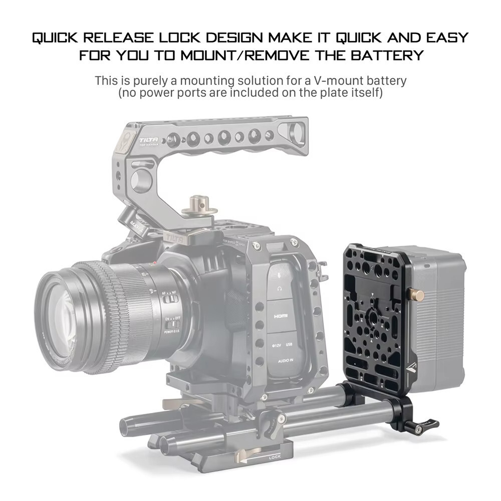 TILTA แผ่นแบตเตอรี่ Mini VMount 15 มม.อะแดปเตอร์แบตเตอรี่ไม่รวมไม่มีพอร์ตพลังงาน TAMBPK1V