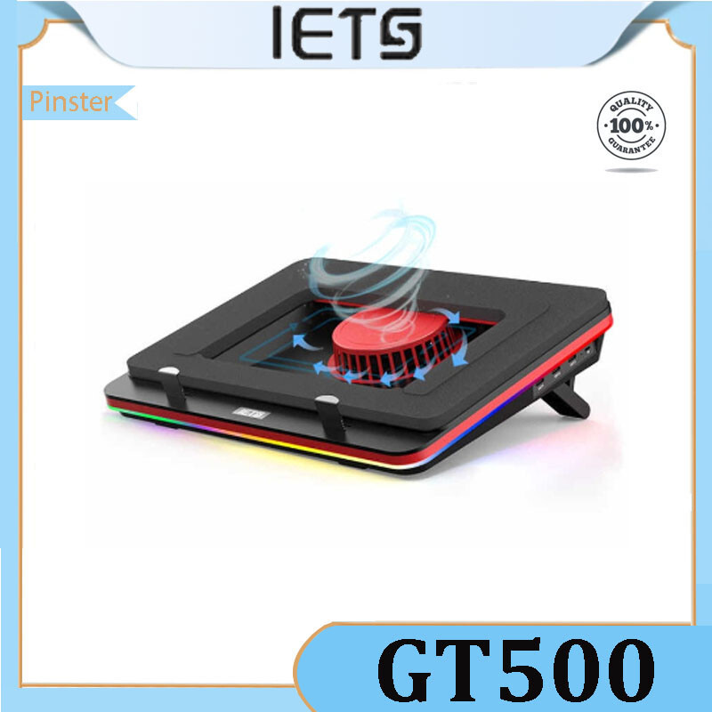 IETS GT500 ที่มีประสิทธิภาพ TurboFan RGB แล็ปท็อป Cooling Pad แล็ปท็อปสําหรับเล่นเกม Cooling สําหรับ
