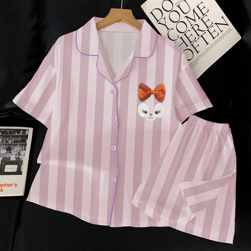 SLEEPWEAR FACTORY ชุดนอนใส่อยู่บ้าน ชุดนอนเกาหลี ชุดนอนผู้หญิง 2 ชิ้น 🌸 มีหลายไซส์ อก 30-46 นิ้ว W134 - รูปที่ 3