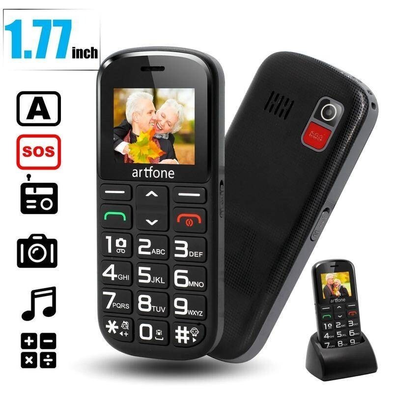 บาร์โทรศัพท์มือถืออาวุโส Artfone CS182 สําหรับโทรศัพท์มือถือผู้สูงอายุ FM SOS 1400mAh Celulares Dual
