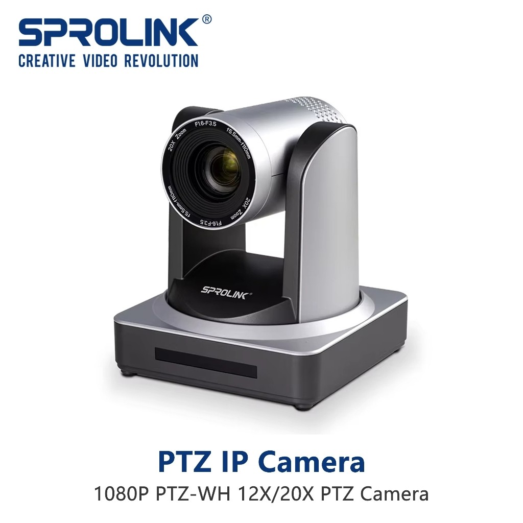 SPROLINK PTZ กล้อง IP SDI LAN HDMI 12X/20X ซูมการประชุมกล้อง PTZ สําหรับการถ่ายทอดสดการประชุมคริสตจั