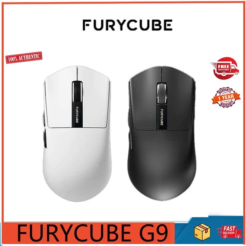FURYCUBE G9 บลูทูธไร้สายสามโหมด PAW3311 เมาส์วิดีโอเกมจอแสดงผลดิจิตอลสํานักงานน้ําหนักเบา