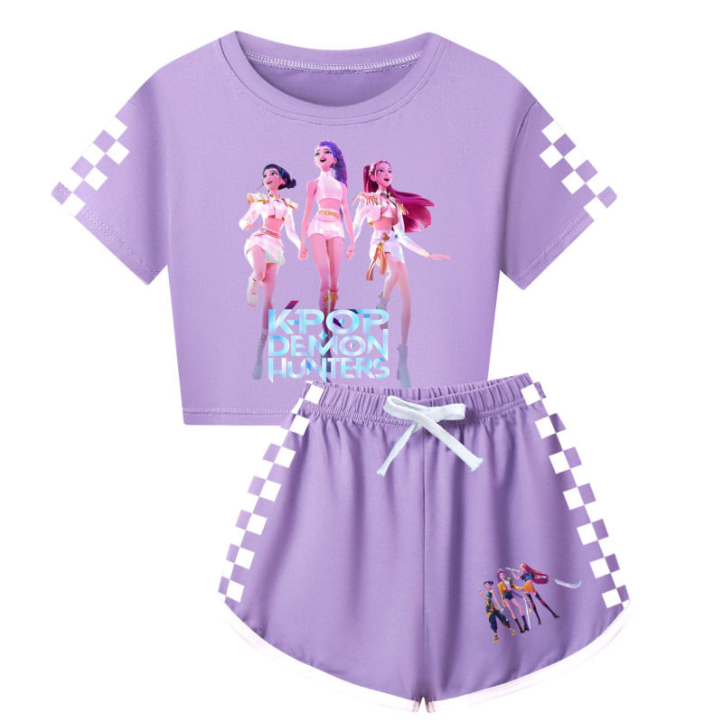 k pop demon hunter Short sleeved shorts set A2.