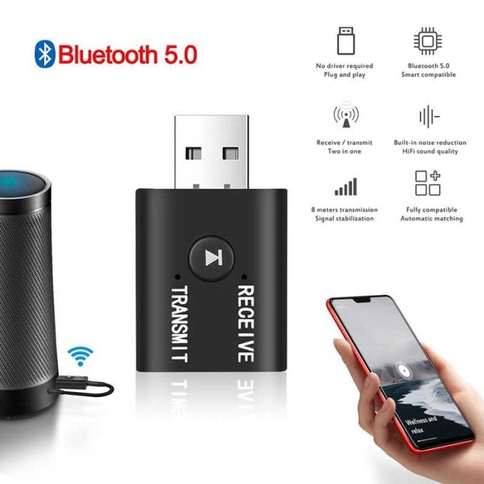 เครื่องรับส่งสัญญาณ USB Dongle Bluetooth 5.0 - YET-TR6
