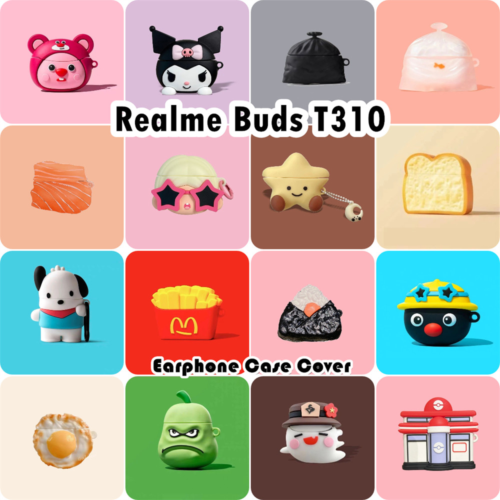 imamuraFor Realme Buds T310 Case Casing Soft Silicone Headphone Case Trend Cartoon NO.3