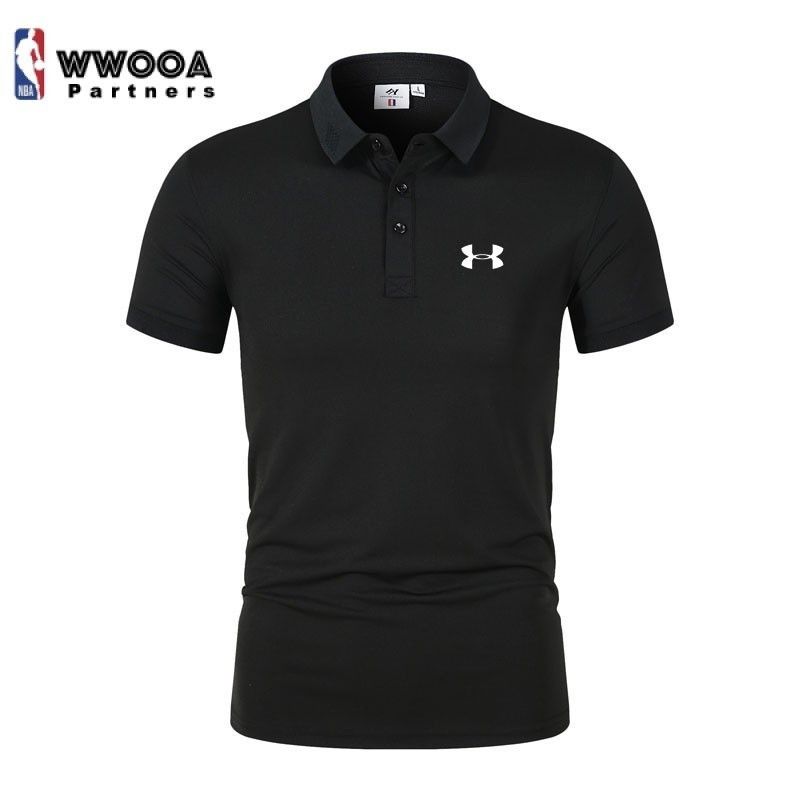 เสื้อโปโลแฟชั่นผู้ชาย ลายเรียบสำหรับสวมใส่ทุกวัน พร้อมคอกอล์ฟจากแบรนด์ Lel