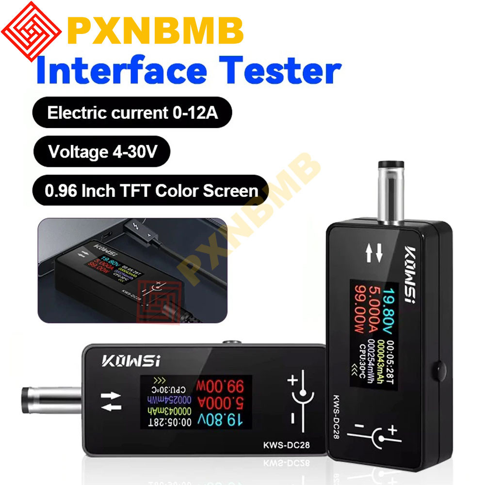 KWS-DC28 Type-C Tester DC Digital Voltmeter Amperimetro Current Volt Meter Amp Volt Ammeter Power Ba
