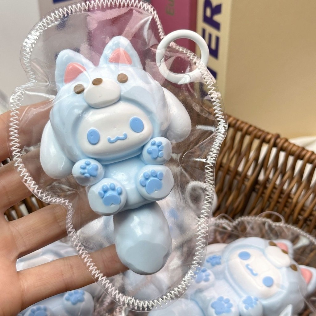 Big Fox Yugui สุนัข Seaamed Edge สไตล์หยิกซิลิโคนเกรดอาหารนักเรียน Decompression ของเล่นซีเมนต์รู้สึ