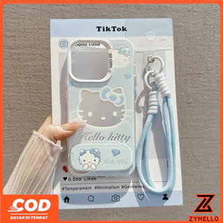 เหมาะสําหรับ Honor X5C X9C X8C X7C X5B PLUS X5B X6A X6B X8B X9B 200 SMART แมวน่ารักผู้ถือกระจก Lanyard โปร่งใสกันกระแทก TPU เคสโทรศัพท์