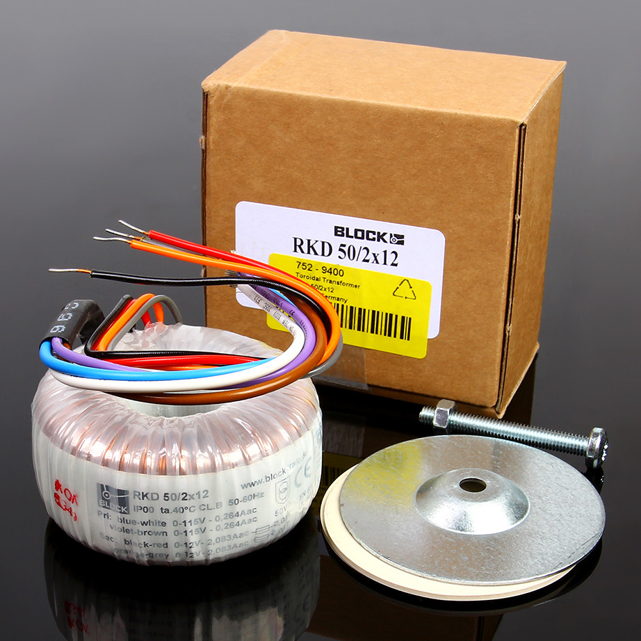 50W Dual 12V 18V 24V นําเข้าจากเยอรมันบล็อกแหวน Transformer Fever แหวน Niu 50VA