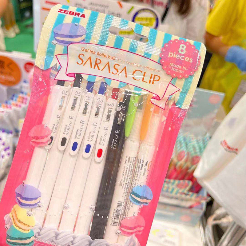 ญี่ปุ่น ZEBRA ZEBRA Limited ปากกาเจลชุดปากกาเน้นข้อความ 8 สีสํานักงานการเรียนรู้ปากกามาร์กเกอร์สี