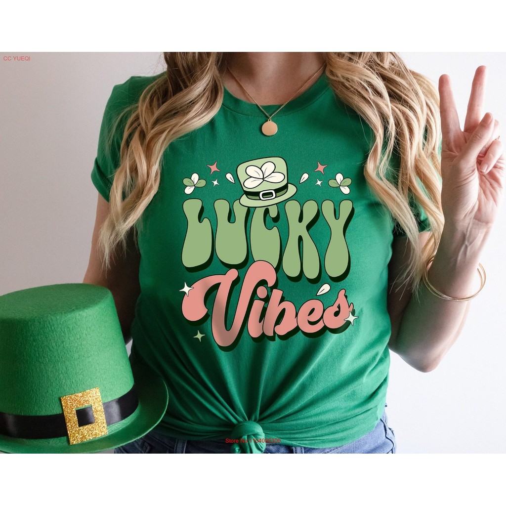 COD Lucky Vibes Patricks Day T Shirt Clover Shamrock Irish St P 7WQU