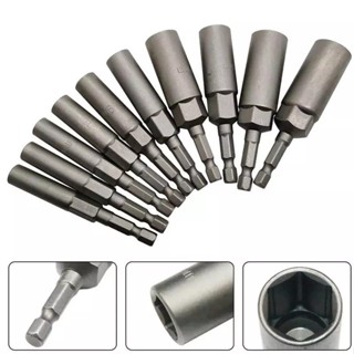 ชุดลูกบล็อกแม่เหล็ก บล็อกขันสกรูปลายสว่าน 10 ชิ้น เบอร์ 5.5-…