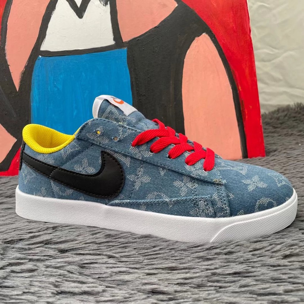 ¥73NK Blazer Low Denim Blue Old Flower Code Number 36-44