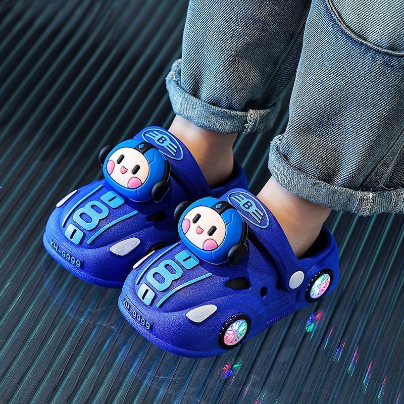 รองเท้าแตะเด็กมีไฟ สไตล์การ์ตูน นุ่มสบายสำหรับหน้าร้อน