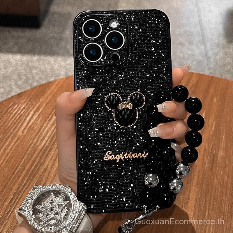 เหมาะสําหรับ vivo X200 X100 X90 X80 X70 PRO S19 S18 S17 S17T S16 S15 S12 S10 pro แฟลชเพชร Mickey ตุ๊กตาเคสโทรศัพท์